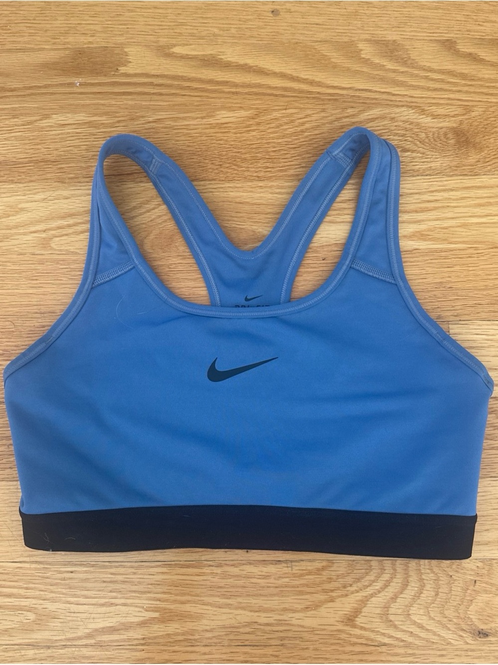 Nike Light Blue Racerback Sports Bra with Black Band